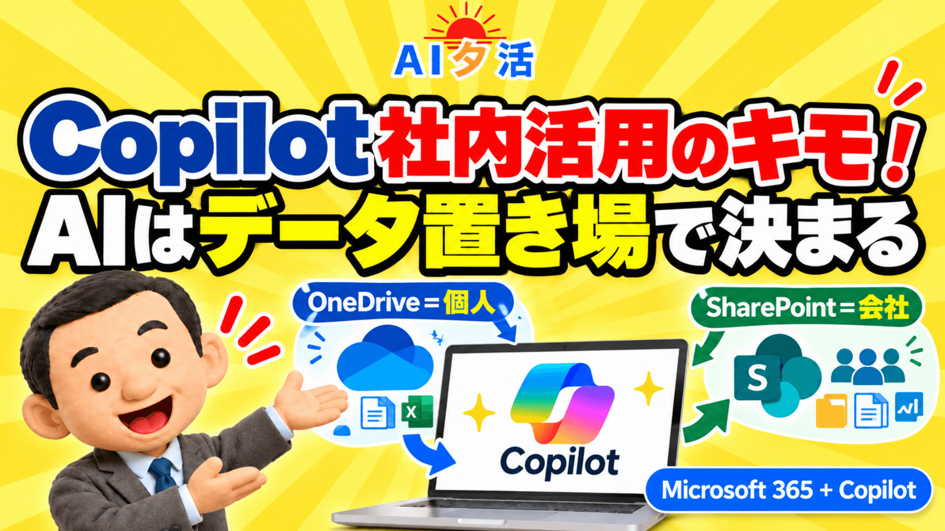 Copilot社内活用のキモ！ | OneDriveとSharePoint、どう使い分ける？ #生成AI #Copilot #SharePoint